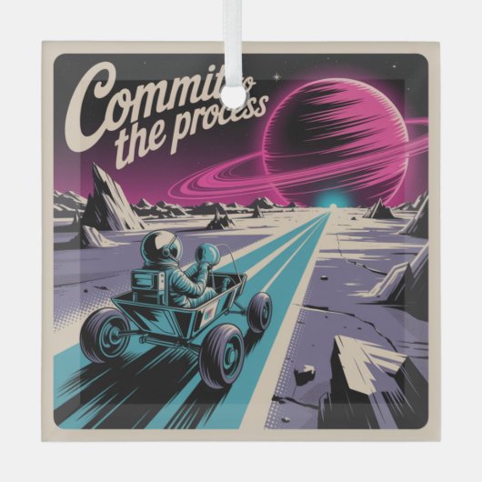 Commit To The Process Glas Ornament (Voorkant)