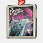 Commit To The Process Metalen Ornament (Links)