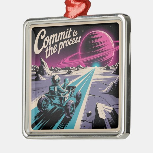 Commit To The Process Metalen Ornament (Links)
