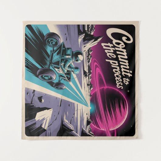 Commit To The Process Wandkleed (Voorkant (horizontaal))