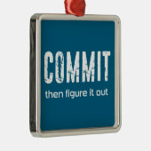 Commit zoek het dan uit metalen ornament (Rechts)