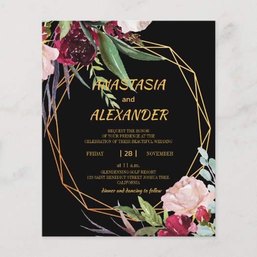 Commitebrochure voor budgetbruiloft flyer (Voorkant)