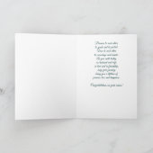 Commitment Ceremony Congratulations White Magnoli Kaart (Binnen)