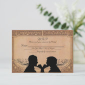 Commitment Ceremony Custom RSVP-kaart RSVP Kaartje (Staand voorkant)