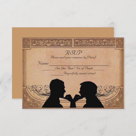 Commitment Ceremony Custom RSVP-kaart RSVP Kaartje (Voorkant / Achterkant)