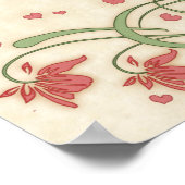 "Commitment Ceremony" (Floral Wedding Certificate) Poster (Hoek)