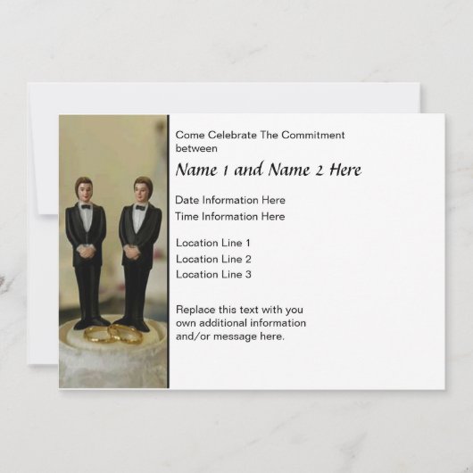Commitment Ceremony Invite Kaart (Voorkant)