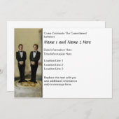 Commitment Ceremony Invite Kaart (Voorkant / Achterkant)