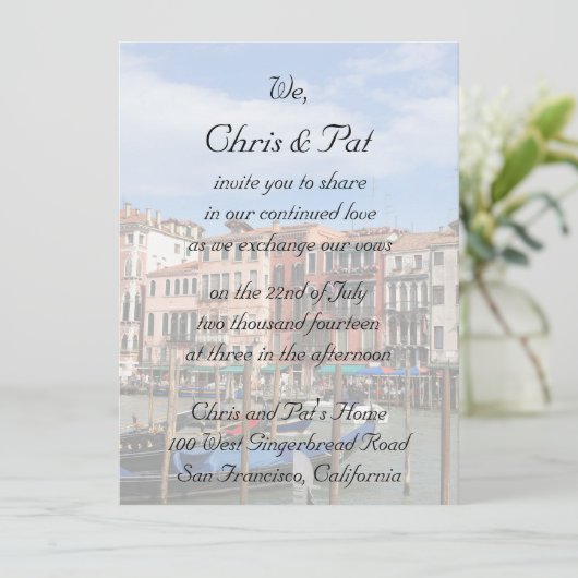 Commitment Ceremony Kaart (Staand voorkant)