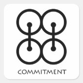 Commitment (Me Ware Wo) Adinkra Symbol Sticker (Voorkant)