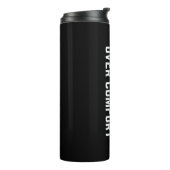 Commitment Over Comfort Gym Thermische Tumbler Thermosbeker (Gedraaid links)