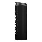 Commitment Over Comfort Gym Thermische Tumbler Thermosbeker (Geroteerd rechts)