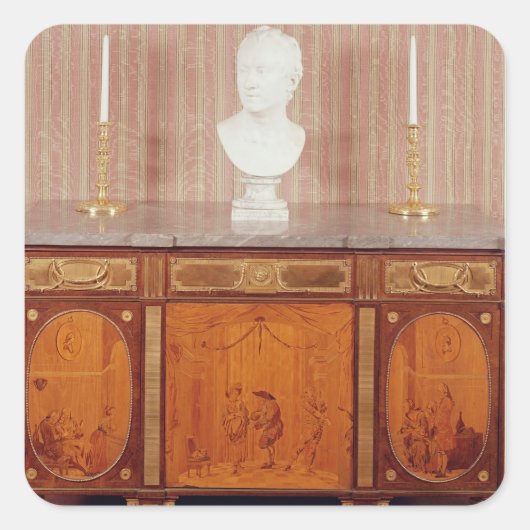 Commode, 1776-79 vierkante sticker (Voorkant)