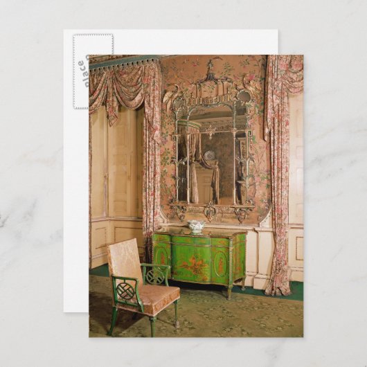 commode en stoel in de slaapkamer briefkaart (Voorkant / Achterkant)