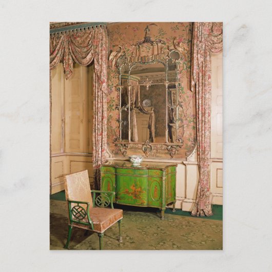 commode en stoel in de slaapkamer briefkaart (Voorkant)