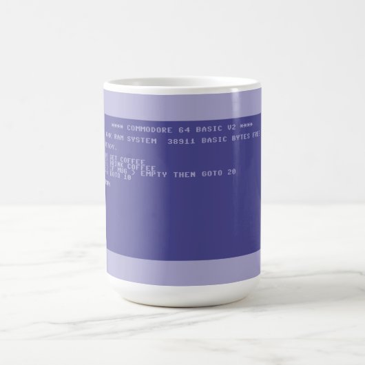 Commodore 64 Drink gratis basisscherm programma Koffiemok (Center)