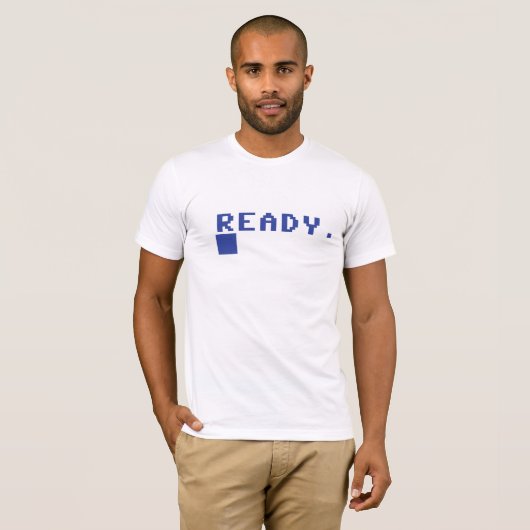 Commodore 64 Geeky t-shirt - Klaar voor snelle rea (Voorkant volledig)