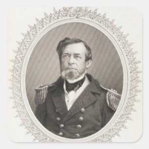 Commodore Andrew Hull Foote Vierkante Sticker