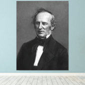 Commodore Cornelius Vanderbilt Portrait circa 1850 Canvas Afdruk (Insitu (Houten vloer))