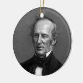 Commodore Cornelius Vanderbilt Portrait circa 1850 Keramisch Ornament (Links)