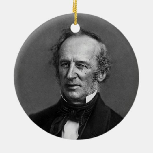 Commodore Cornelius Vanderbilt Portrait circa 1850 Keramisch Ornament (Achterkant)