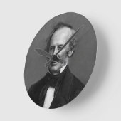 Commodore Cornelius Vanderbilt Portrait circa 1850 Ronde Klok (Hoek)