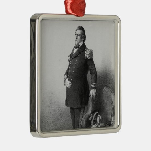 Commodore Matthew Calbraith Perry Metalen Ornament (Rechts)