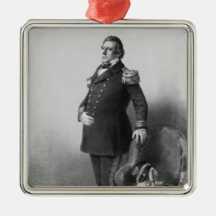 Commodore Matthew Calbraith Perry Metalen Ornament