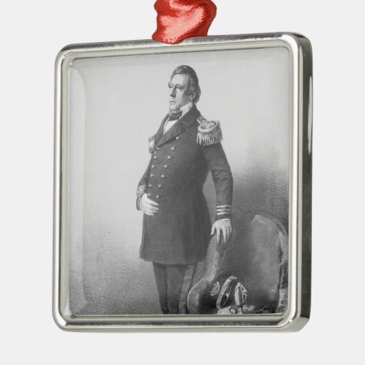 Commodore Matthew Calbraith Perry Metalen Ornament (Links)