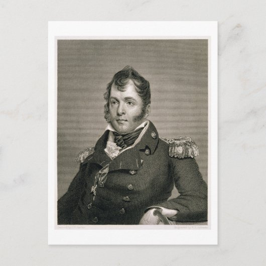 Commodore Oliver Hazard Perry (1785-1819), graf Briefkaart (Voorkant)