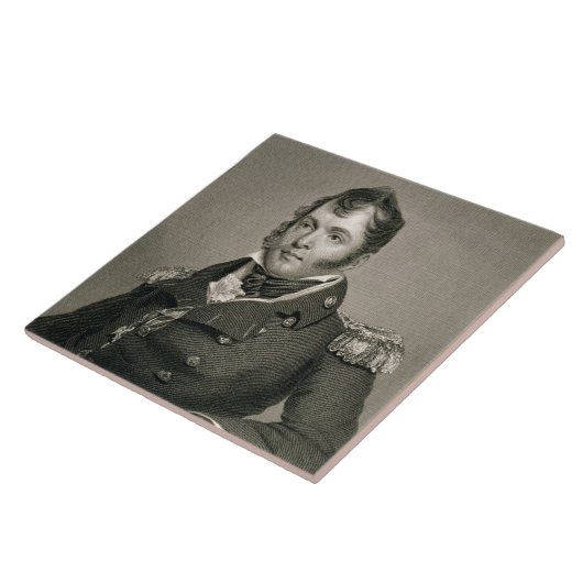 Commodore Oliver Hazard Perry (1785-1819), graf Tegeltje (Zijkant)