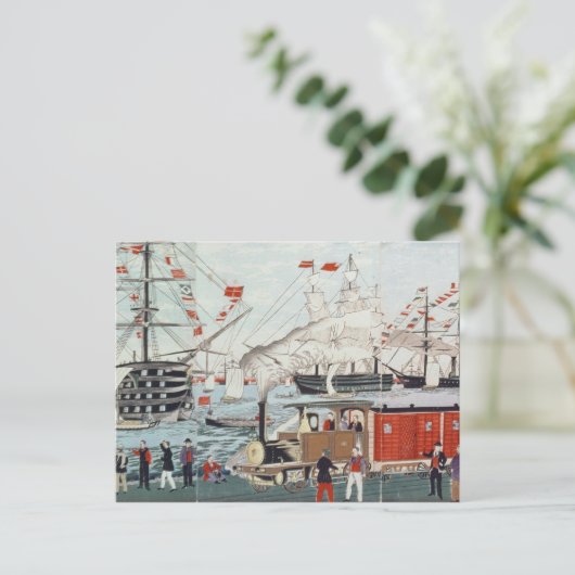 Commodore Perry's Gift of a Railway Briefkaart (Staand voorkant)