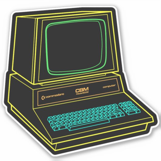 Commodore PET-computer Sticker (Voorkant)