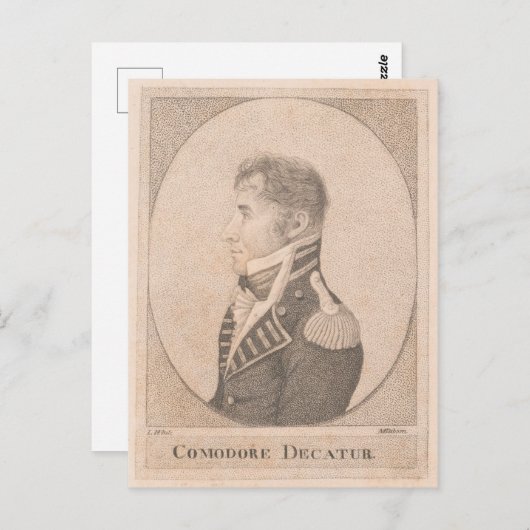 Commodore Stephen Decatur Briefkaart (Voorkant / Achterkant)