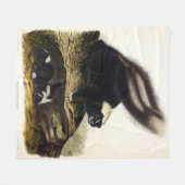 Common American Skunk of Gestreepte Skunk, door Au Fleece Deken (Voorkant (Horizontaal))