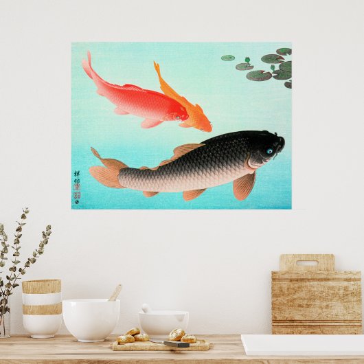 Common and Golden Carp Poster (Keuken)