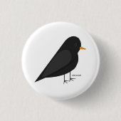 Common Blackbird button (Voorkant)