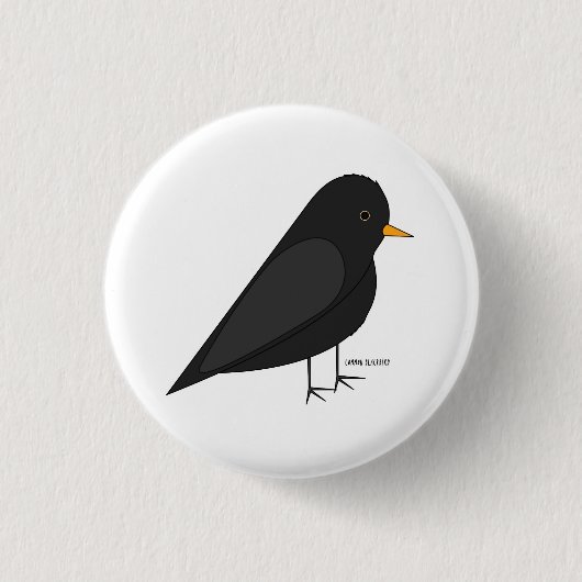 Common Blackbird button (Voorkant)
