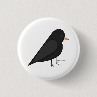 Common Blackbird button