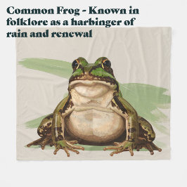 Common British Frog | Goblincore Nature Art Fleece Deken
