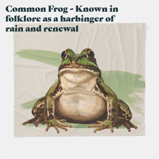 Common British Frog | Goblincore Nature Art Fleece Deken