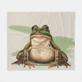 Common British Frog | Goblincore Nature Art Fleece Deken (Voorkant (Horizontaal))