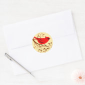 Common Cardinale Bird Ronde Sticker (Envelop)