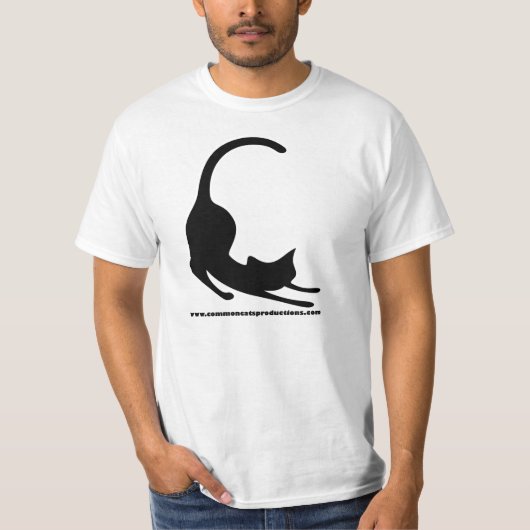 Common Cats Logo Black T-shirt (Voorkant)