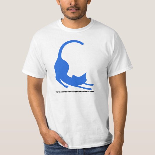 Common Cats Logo Blue T-shirt (Voorkant)
