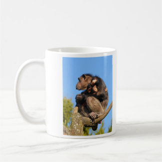Common Chimpansee Chimp Pan Troglodytes Koffiemok