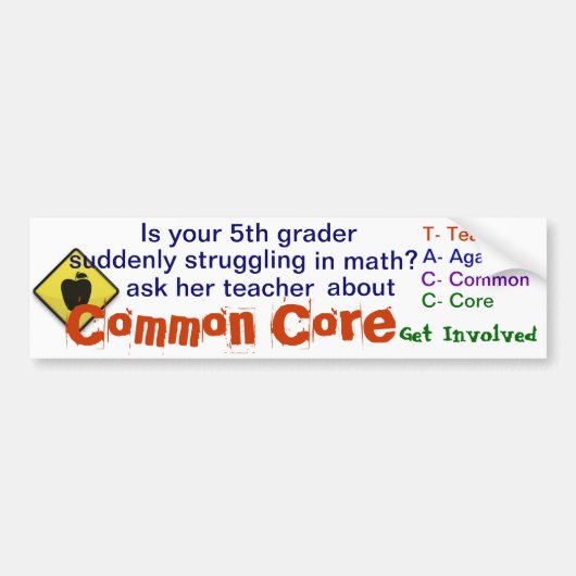 Common Core Bumpersticker (Voorkant)