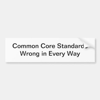 Common Core Bumpersticker