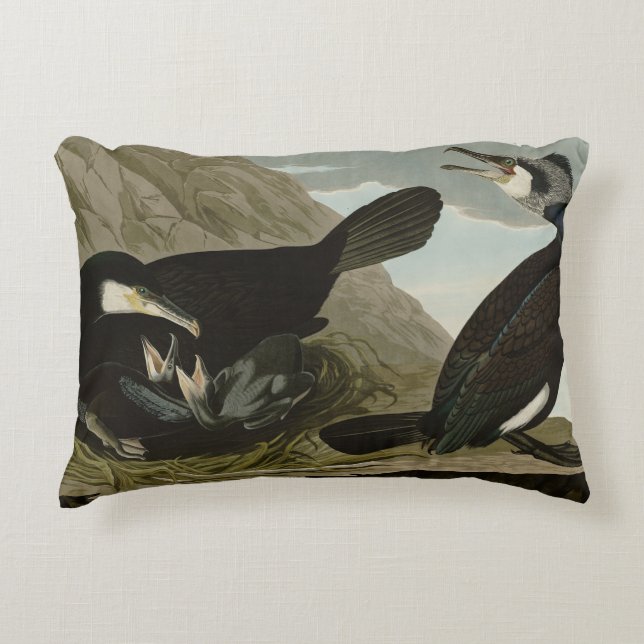 Common Cormorant - van Audubon's Birds of America Accent Kussen (Voorkant)
