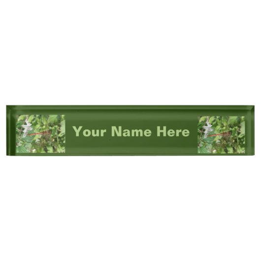 Common Darter Dragonfly Custom Name plate Naambordje (Voorkant)